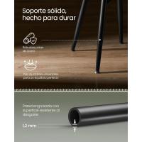 Juego de 2 Taburetes de Bar Taburetes de Cocina, Taburetes de Desayuno, Cuero Sintético con Costuras 76,2 cm de Alto, Silla Comedor, Fácil Montaje, Negro - details 16