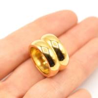 GOLDENCAT Coa Ring Tamaño 7, Anillo Grueso de Acero de Doble Diseño, Diámetro del Aro Interior 17,3 mm, Impermeable, Acero Inoxidable, Gol - details 0