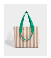 Bolso de Mano de Rayas Nuevo Bolso de Moda para Mujeres Bolso Tejido de Gran Capacidad - details 14