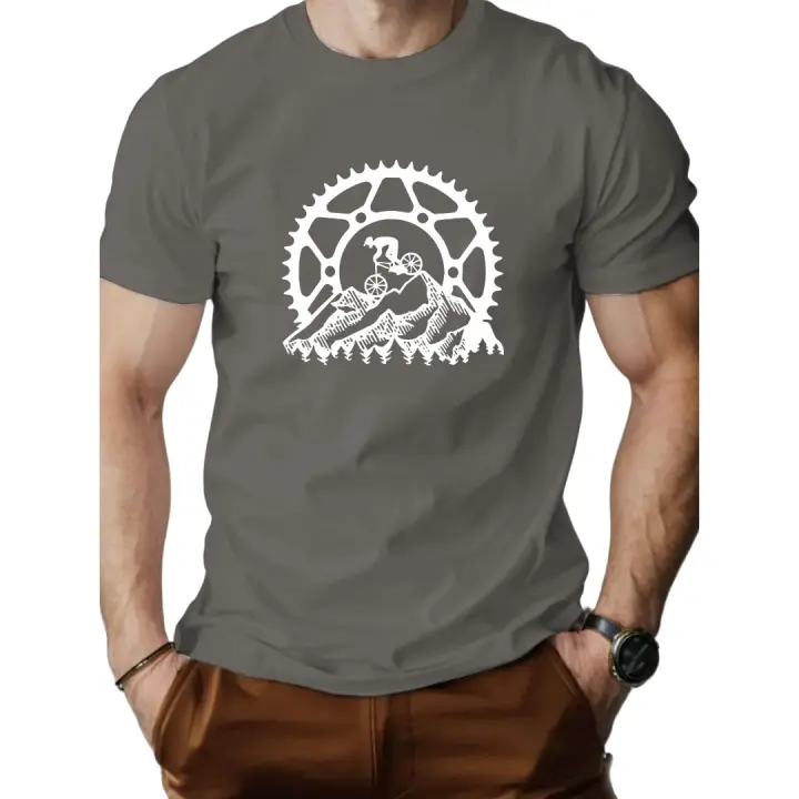 🚴 ‍ ♂️   Camiseta MTB Hombre 100% Algodón 210g |   Transpirable y cómoda |   Equipo de Ciclismo de Montaña |   Bicicleta deportiva informal |   Máquina lavable - 1