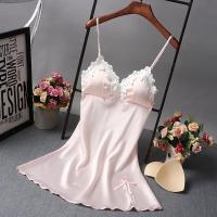 Camisón de satén chino para mujer, ropa de dormir Sexy, bata de baño de encaje, vestido de noche informal para el hogar, novedad de verano - details 6