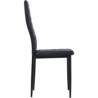 Sillas de Comedor Juego de 4 Sillas de Metal para Cocina, Silla de Mesa Comoda Silla con Asiento Tapizado, Negro - details 150