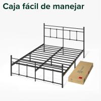 Cama 150x190 cm Altura 31cm con almacenamiento bajo la plataforma metal con cabecero - details 5