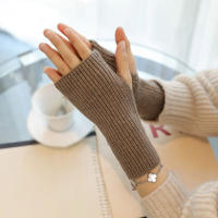 Guantes sin dedos para clima frío para hombres y mujeres, guantes cómodos de punto elástico, guantes antideslizantes para montar - details 7