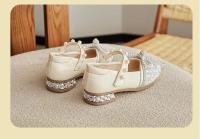 Zapatos de cuero de princesa para niños y niñas, calzado de tacón alto con diamantes de agua, para primavera y otoño, 2024 - details 8