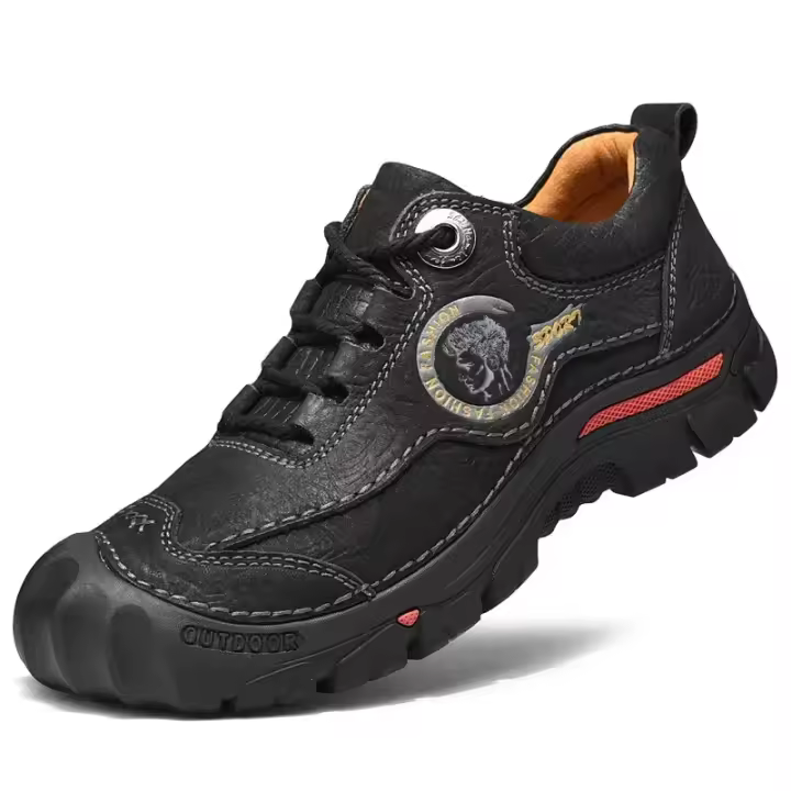 Zapatos De Senderismo Para Acampar Al Aire Libre, Zapatillas Deportivas De Cuero Genuino Para Hombre, Zapatos Informales De Viaje Para Hombre, Calzado Para Caminar Y Escalar - 1