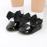Zapatos de bebé con lazo, suela de goma, zapatillas de Ballet de PU antideslizantes, zapatos de vestir para niña, zapatos de cuna para niño pequeño - details 14