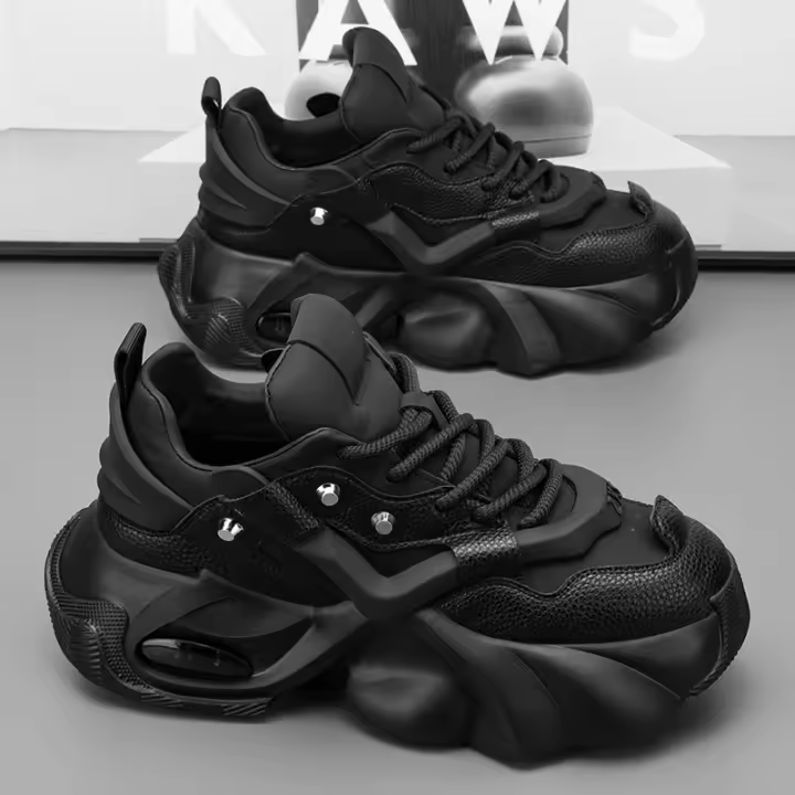 Zapatillas Casuales para Hombres Otoño-Invierno 2024 Zapatos de Papá a la Moda, Suela Gruesa, Resistente al Desgaste, Antideslizante - 1