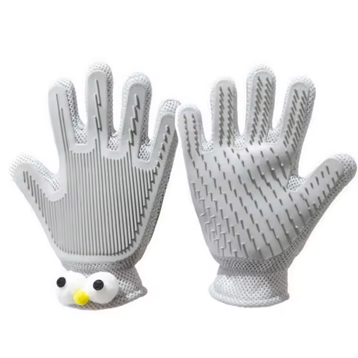 Guantes para quitar el pelo flotante para gatos, malla transpirable de dos caras, cepillo depilatorio 2 en 1, removedor de pelo grueso antiarañazos para perros - 1