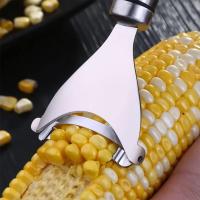 Stainless Steel Corn Peeler Serrated Corn Stripper Peelers Cob Shaver Planer Thresher Cutter Kitchen Fruit Vegetable Gadget Tool - details 2