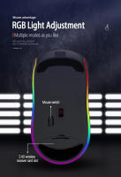 BL110-ratón inalámbrico para juegos, periférico con luz de respiración colorida RGB, recargable tipo C, 6D, Esports - details 7