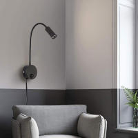 Lámpara LED de pared para cabecera de cama, candelabros de pared para lectura y trabajo de máquina de 4000 V, color negro, 3W, 110 K, 240-220V, 2 unidades por lote - details 6