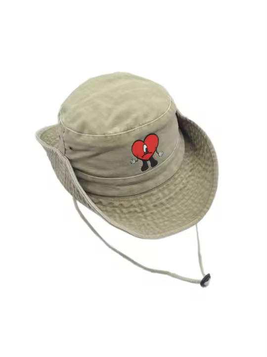 Sombrero de Pescador de Conejo Bordado de Algodón Sombrero de Sol Plegable para Verano para Hombres y Mujeres Gorra Deportiva y al Aire Libre - 1