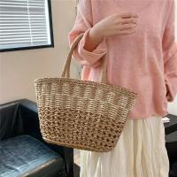 Bolso de Playa de Paja Tejida Grande NYXIA Bolso de Mano Ligero y Duradero para Mujeres en Tonos Caramelo Perfecto para Salidas de Verano - details 7