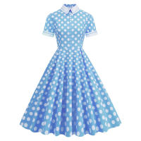 Hepburn, corte elegante, temperamento, puntos ondulados, falda de cola grande, estilo retro - details 4