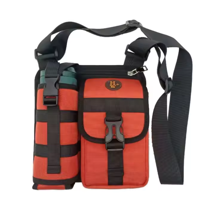 Bolsos de hombro con soporte para botella de agua, bolso cruzado para deportes al aire libre, senderismo - 1