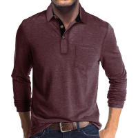 Camiseta Polo Básica de Manga Larga con Solapa para Hombre - details 51