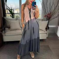 Vestido de verano con cuello en V para mujer, vestidos informales sin mangas a la moda para mujer - details 3