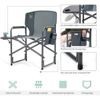 Silla de Camping Resistente de 180 kg Silla Plegable Aluminio Silla de Camping para Adultos con Mesa Auxiliar Portátil para Festivales al Aire Libre - details 1