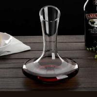 Botella de vino personalizada, base de vidrio hecha a mano, diseño ultra elegante, boquilla inclinada, 1100 ml, 37 oz - details 4