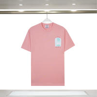 Camiseta Deportiva de Algodón Puro para Hombres Cuello Redondo, Estampado de Logotipo Delantero, Estilo Casual para el Verano - details 13