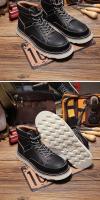 Botas de hombre de alta gama, estilo herramienta, de cuero vacuno de primera capa. - details 7