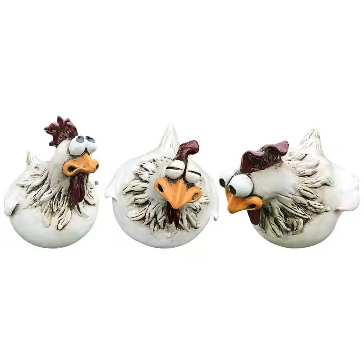 Decoración de valla de pollo divertida para jardín, granja, escultura de gallina, artesanía de arte - 1
