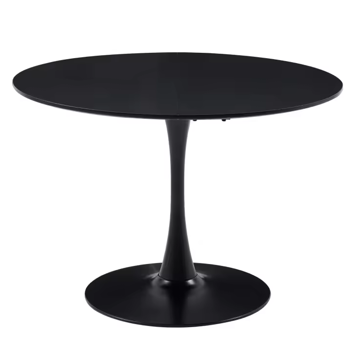 Mesa redonda blanca de 110CM para cocina, comedor, sala de estar, muebles de estilo nórdico moderno, mesa pequeña para balcón - 1