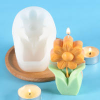 Molde de silicona de tulipán Floral para principiantes y fabricantes avanzados, manualidades, molde de vela con forma Floral - details 7