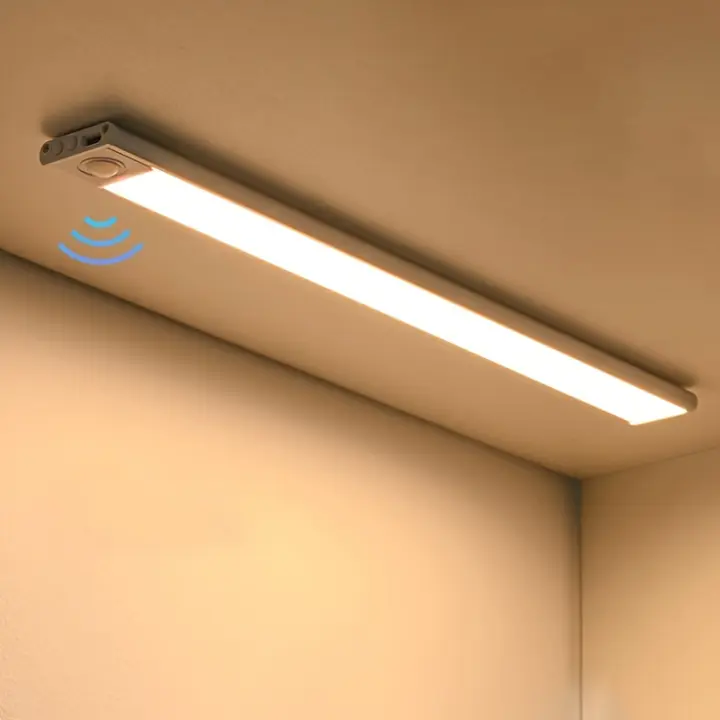 Luz con Sensor de movimiento, luz magnética activada por movimiento, iluminación de carga USB inalámbrica, luz nocturna - 1