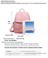Mochila para mujer color caramelo, bolso nuevo de gran capacidad, bolso de moda, mochila con flecos. - details 7