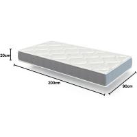 Visco Star, 90 x 200 x 21cm - Todas las medidas, blanco y gris - details 4