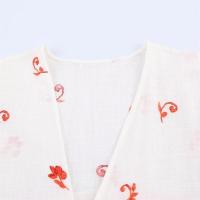 Vestido de verano 2025, nuevo, versátil, de moda para mujer, estampado, manga larga, cuello en V, sencillo, holgado, con falda corta. - details 10