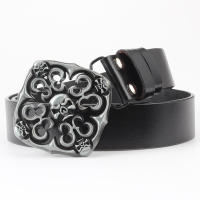 Cinturón de piel de vaca auténtica para hombre, sin hebilla, hebilla lisa, 5 colores, accesorios para el cuerpo - details 7