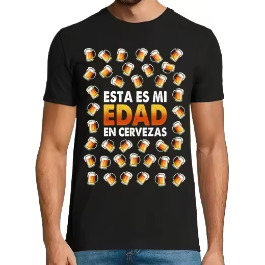 40 Cervezas Regalo Cumpleaños 40 Años Cerveza Alcohol Graciosa Camisetas CERVEZA,Pack Regalo Camiseta Personalizada - 1
