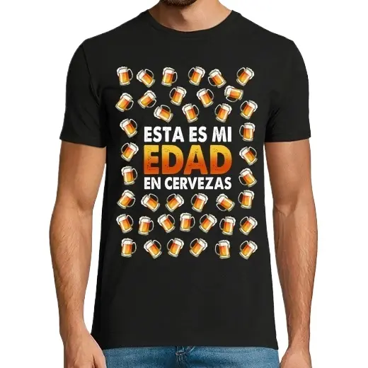 40 Cervezas Regalo Cumpleaños 40 Años Cerveza Alcohol Graciosa Camisetas CERVEZA,Pack Regalo Camiseta Personalizada - 1