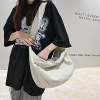 Bolso Bandolera De Lona Sólida Para Mujer Gran Capacidad Bolso De Compras Y Estudiante Bolso De Hombro Unisex Para Escuela - details 26
