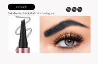Lápiz de Cejas Líquido Impermeable Punta de Garra Marrón Oscuro Herramienta de Maquillaje de Dibujo Fino para Belleza - details 9