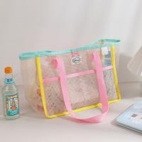 Bolsa de aseo de malla para bolso, bolsa de almacenamiento de ropa de gran capacidad de Color fresco, bolsa de lavado multibolsa, organizador de ducha colgante - details 11