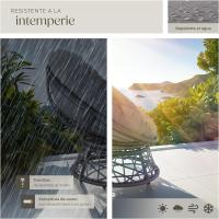 Muebles Jardín Exterior Resistentes a Intemperie, Sillón para Conjunto Jardín Exterior, Cojín Grande y Mullido, Altura Ajustable - Gris - details 6