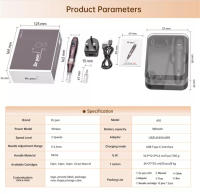 Ultima-A10 Sistema de microagujas avanzado Potente inalámbrico Dr. Pluma A10 Original Microneedling Pen Derma Auto Pen - details 6