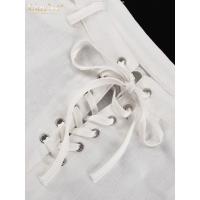 Conjunto de Moda de Lino Blanco Elegante Camisa de Manga Larga y Pantalones Anchos con Cintura Media Estilo Streetwear para Mujeres 2024 - details 14
