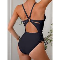 Vacaciones en la playa, traje de baño Unido mujer 2025 nuevo bikini de baño sólido - details 19