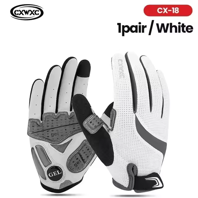 Guantes de invierno de dedo completo, manoplas de ciclismo Themal, a prueba de golpes, engrosados, SBR, Gel de Palma, antideslizantes, pantalla táctil, bicicleta - 1