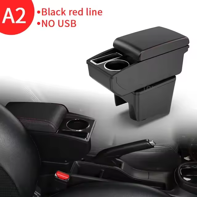 Caja de almacenamiento central para VW POLO 5 6R Vento, reposabrazos, accesorios de coche, reequipamiento, novedad de 2012-2018 - 1