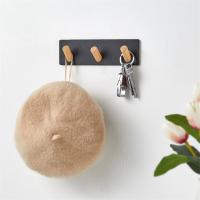 Perchero magnético con 3 ganchos para colgar en interiores y exteriores, cocina, soporte para llaves, refrigerador, horno A - details 2