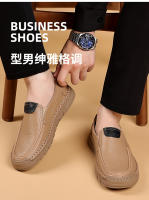Nuevos zapatos casuales de cabeza redonda para hombres de cuero para hombres, mocasines, zapatos para hombres - details 4