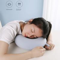 Almohada portátil de viaje en forma de U de doble cara con bolsa de almacenamiento, cojín de soporte para el cuello, cómodo Protector de cuello lavable para dormir - details 14