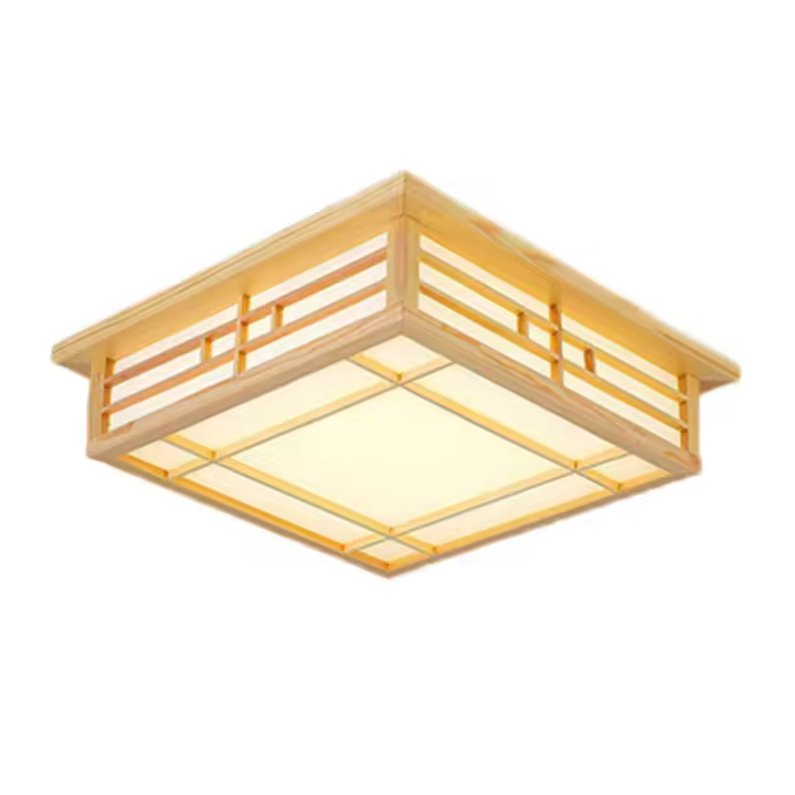 Lámpara de techo LED de madera maciza Luminosa para habitación, dormitorio, balcón - 1