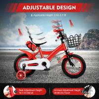 Bicicleta de acero rico en carbono para niños, 12 pulgadas, para niños de 3 a 9 años - details 2